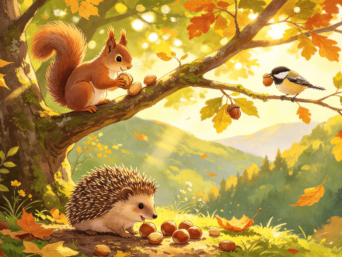 山林寻宝记！小动物们的坚果大丰收-焦点娱乐坚果代工厂